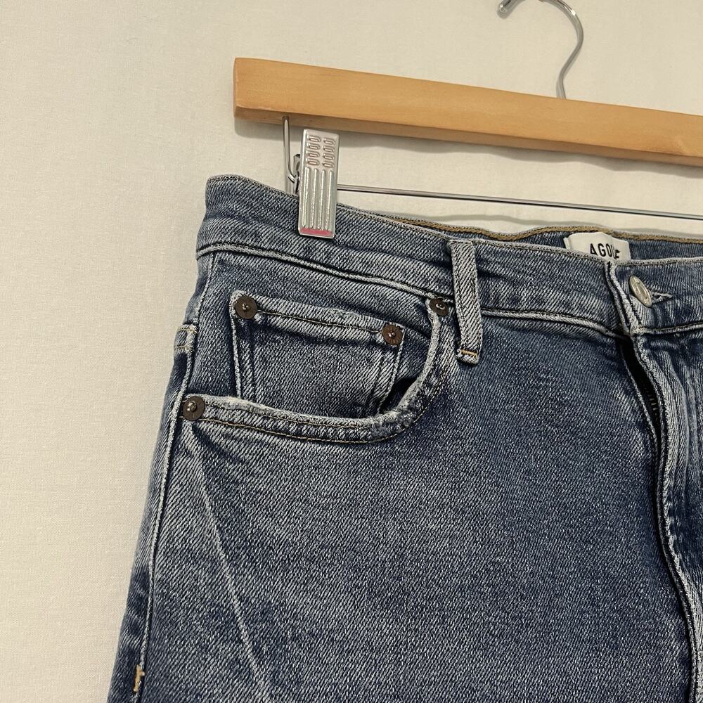 AGOLDE Pinch Waist Stovepipe Jeans Denim Size 30 Super High Rise Blue A165b - Picture 4 of 15